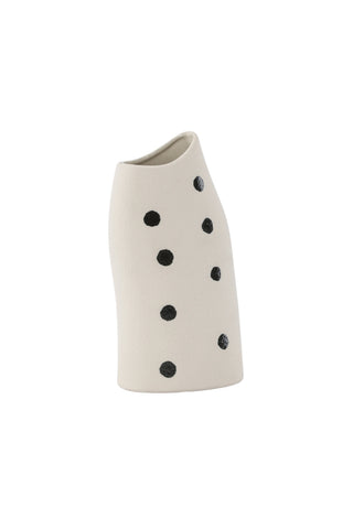 Venture Home Ernst Vas - Vita/Svarta Prickar - 12*9*23Hcm