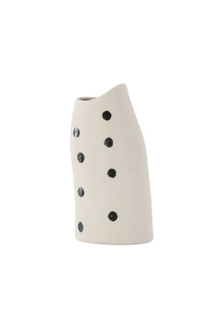 Venture Home Ernst Vas - Vita/Svarta Prickar - 12*9*23Hcm