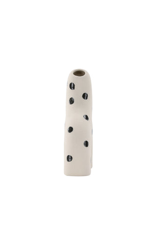 Venture Home Aya Vas - Vita/Svarta Prickar - 9*4*16Hcm