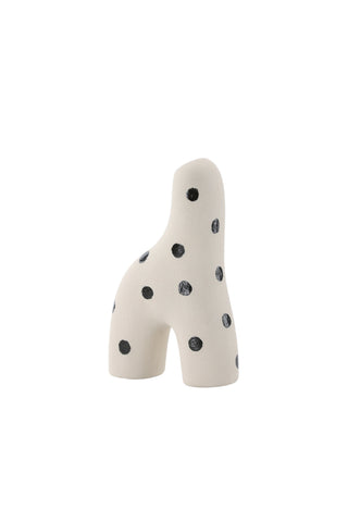 Venture Home Aya Vas - Vita/Svarta Prickar - 9*4*16Hcm