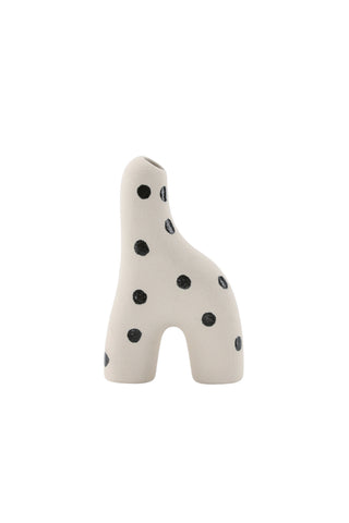 Venture Home Aya Vas - Vita/Svarta Prickar - 9*4*16Hcm