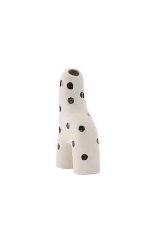 Venture Home Aya Vas - Vita/Svarta Prickar - 9*4*16Hcm