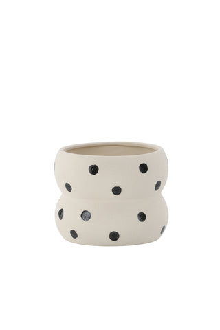 Venture Home Dapne Pot - Vita/Svarta Prickar - 16*16*13cm
