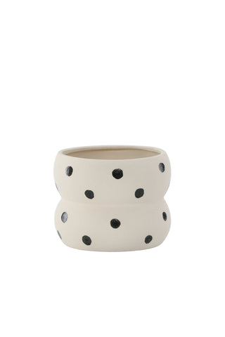 Venture Home Dapne Pot - Vita/Svarta Prickar - 16*16*13cm