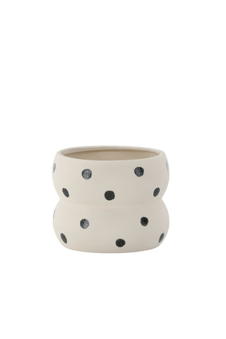 Venture Home Dapne Pot - Vita/Svarta Prickar - 16*16*13cm