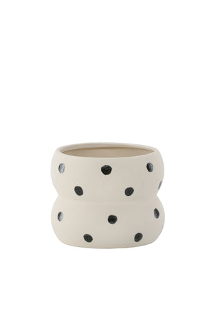 Venture Home Dapne Pot - Vita/Svarta Prickar - 16*16*13cm