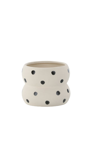 Venture Home Dapne Pot - Vita/Svarta Prickar - 16*16*13cm