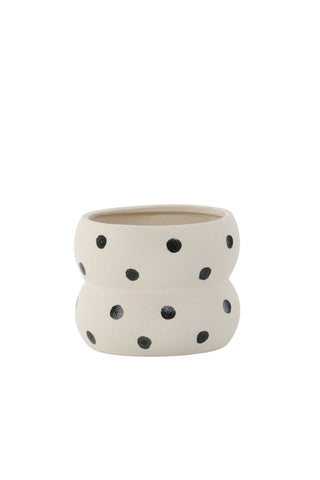 Venture Home Dapne Pot - Vita/Svarta Prickar - 16*16*13cm
