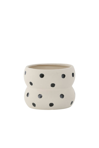 Venture Home Dapne Pot - Vita/Svarta Prickar - 16*16*13cm