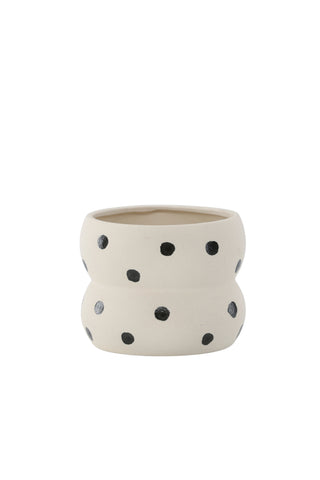 Venture Home Dapne Pot - Vita/Svarta Prickar - 16*16*13cm