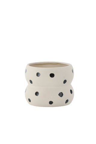 Venture Home Dapne Pot - Vita/Svarta Prickar - 16*16*13cm