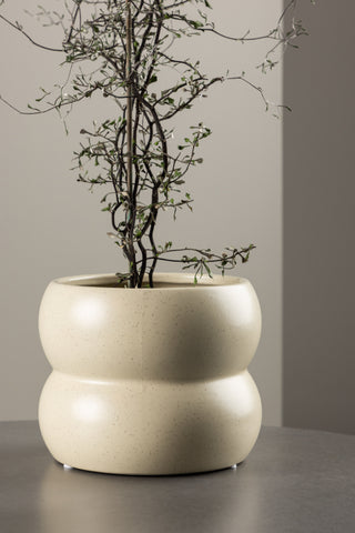 Venture Home Dapne Pot - Beige/Svarta Prickar - 16*16*13cm