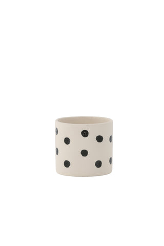Venture Home Sane Pot - Vita/Svarta Prickar - 11*11*10cm