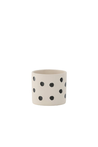 Venture Home Sane Pot - Vita/Svarta Prickar - 11*11*10cm