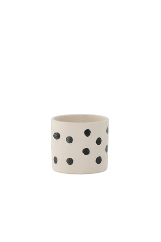 Venture Home Sane Pot - Vita/Svarta Prickar - 11*11*10cm