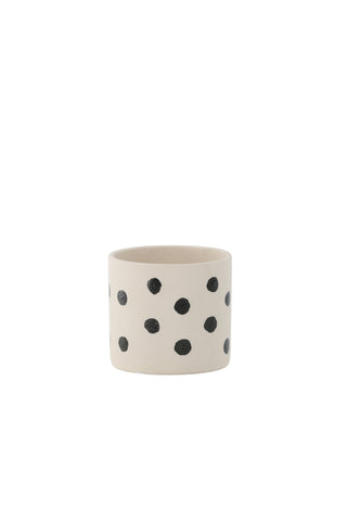 Venture Home Sane Pot - Vita/Svarta Prickar - 11*11*10cm