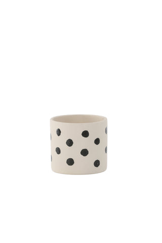 Venture Home Sane Pot - Vita/Svarta Prickar - 11*11*10cm