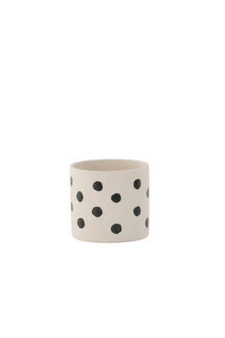Venture Home Sane Pot - Vita/Svarta Prickar - 11*11*10cm