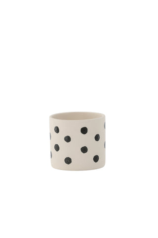 Venture Home Sane Pot - Vita/Svarta Prickar - 11*11*10cm