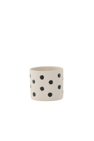 Venture Home Sane Pot - Vita/Svarta Prickar - 11*11*10cm