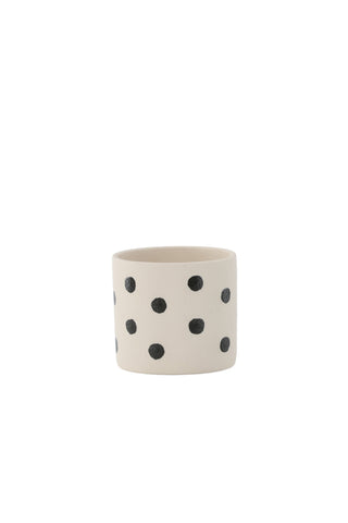 Venture Home Sane Pot - Vita/Svarta Prickar - 11*11*10cm