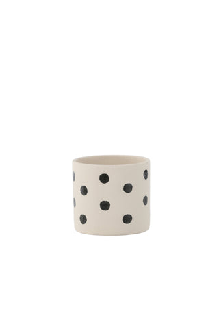 Venture Home Sane Pot - Vita/Svarta Prickar - 11*11*10cm