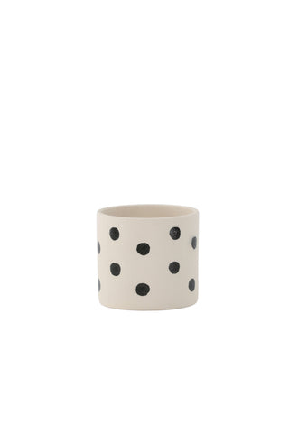 Venture Home Sane Pot - Vita/Svarta Prickar - 11*11*10cm