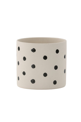 Venture Home Sane Pot - Vita/Svarta Prickar - 18*18*17cm