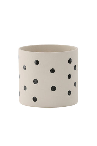 Venture Home Sane Pot - Vita/Svarta Prickar - 18*18*17cm