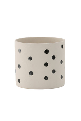Venture Home Sane Pot - Vita/Svarta Prickar - 18*18*17cm