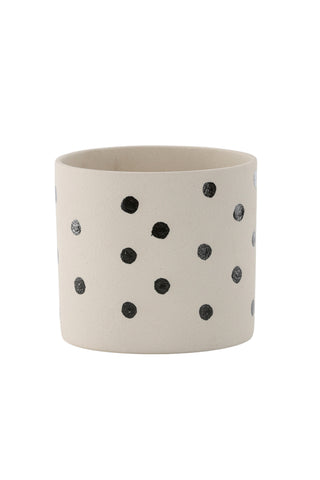 Venture Home Sane Pot - Vita/Svarta Prickar - 18*18*17cm