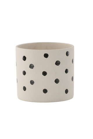 Venture Home Sane Pot - Vita/Svarta Prickar - 18*18*17cm