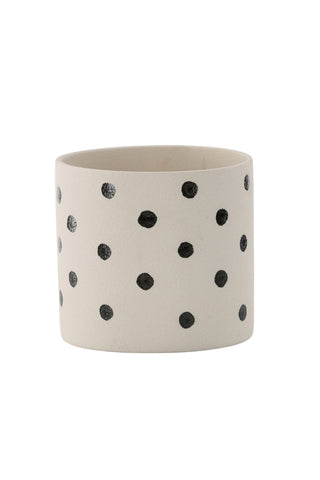 Venture Home Sane Pot - Vita/Svarta Prickar - 18*18*17cm