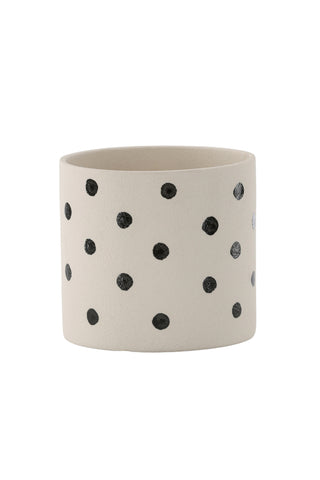 Venture Home Sane Pot - Vita/Svarta Prickar - 18*18*17cm