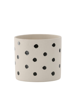 Venture Home Sane Pot - Vita/Svarta Prickar - 18*18*17cm