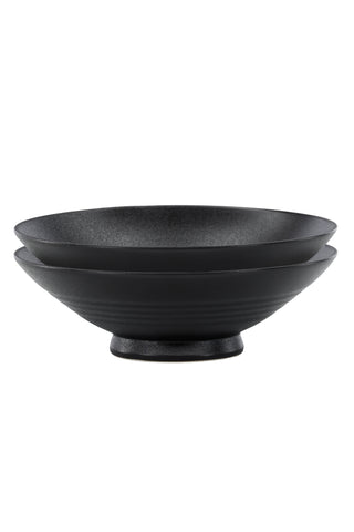 Venture Home Wabi Sabi Bowl 2-pack - Mattsvart - 25*8cm