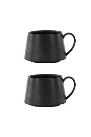 Venture Home Wabi Sabi Kaffekopp 2-pack - Mattsvart - 8*7H*10cm