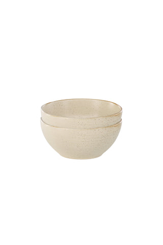 Venture Home Active Bowl 2-pack - Beige/Black Dots - 15*7Hcm