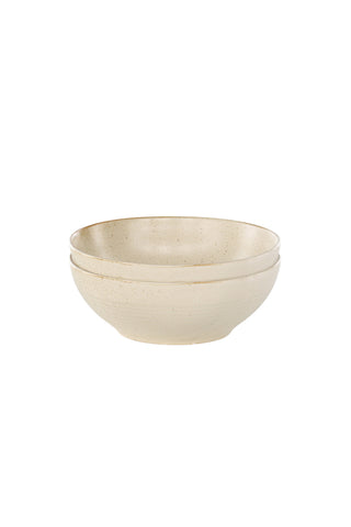 Venture Home Active Bowl 2-pack - Beige/Black Dots - 19*7Hcm