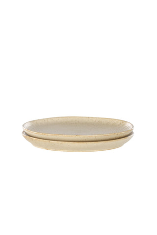 Venture Home Active Plate 2-pack - Beige/Svarta Prickar - 20*2Hcm