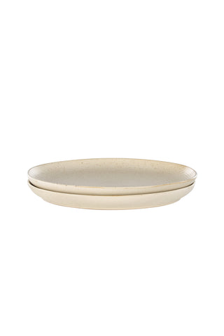Venture Home Active Plate 2-pack - Beige/Svarta Prickar - 27*3Hcm