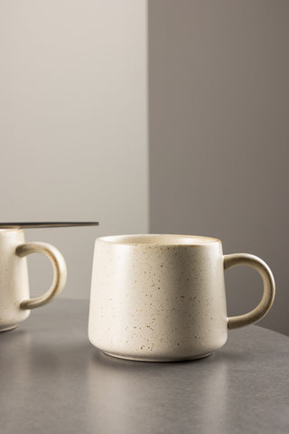 Venture Home Active Cup 2-pack - Beige/Black Dots - 9*8Hcm
