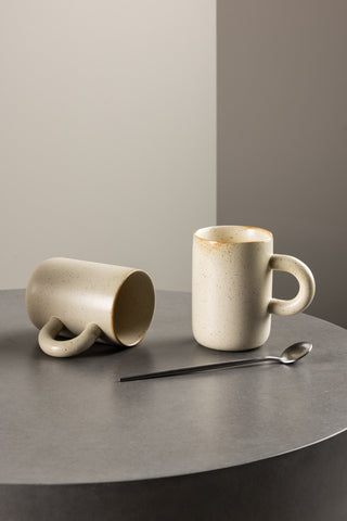 Venture Home Active Cup 2-pack - Beige/Black Dots - 7*11Hcm