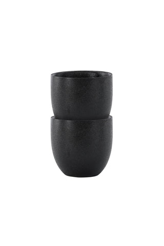 Venture Home Wabi Sabi Kaffekopp 2-pack - Mattsvart - 8*8Hcm