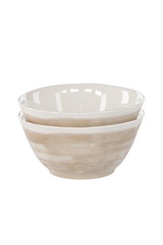 Venture Home Jublie Bowl 2-pack - Beige - 24*12Hcm