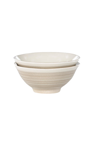 Venture Home Jublie Pasta skål 2-pack - Beige - 18*8cm