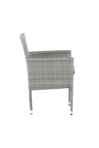 Venture Home Malina Matstol 2-pack Alumnium - Vit / Wicker