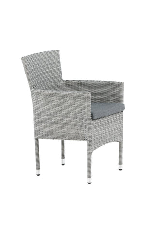 Venture Home Malina Matstol 2-pack Alumnium - Grå / Wicker