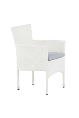 Venture Home Malina Matstol 2-pack Alumnium - Vit / Wicker