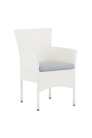 Venture Home Malina Matstol 2-pack Alumnium - Vit / Wicker